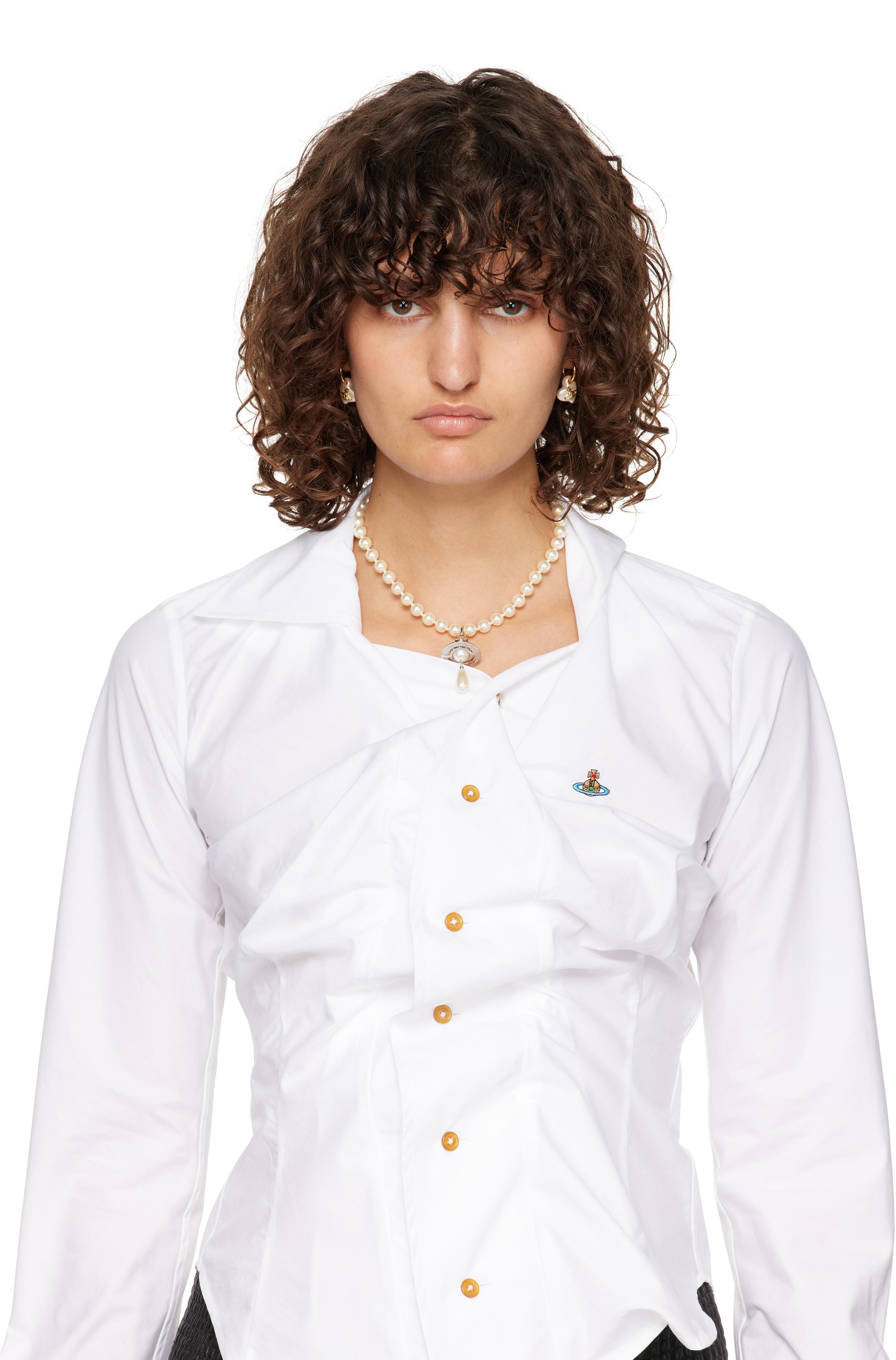 Vivienne Westwood レディース ホワイト One Row フェイクパール 