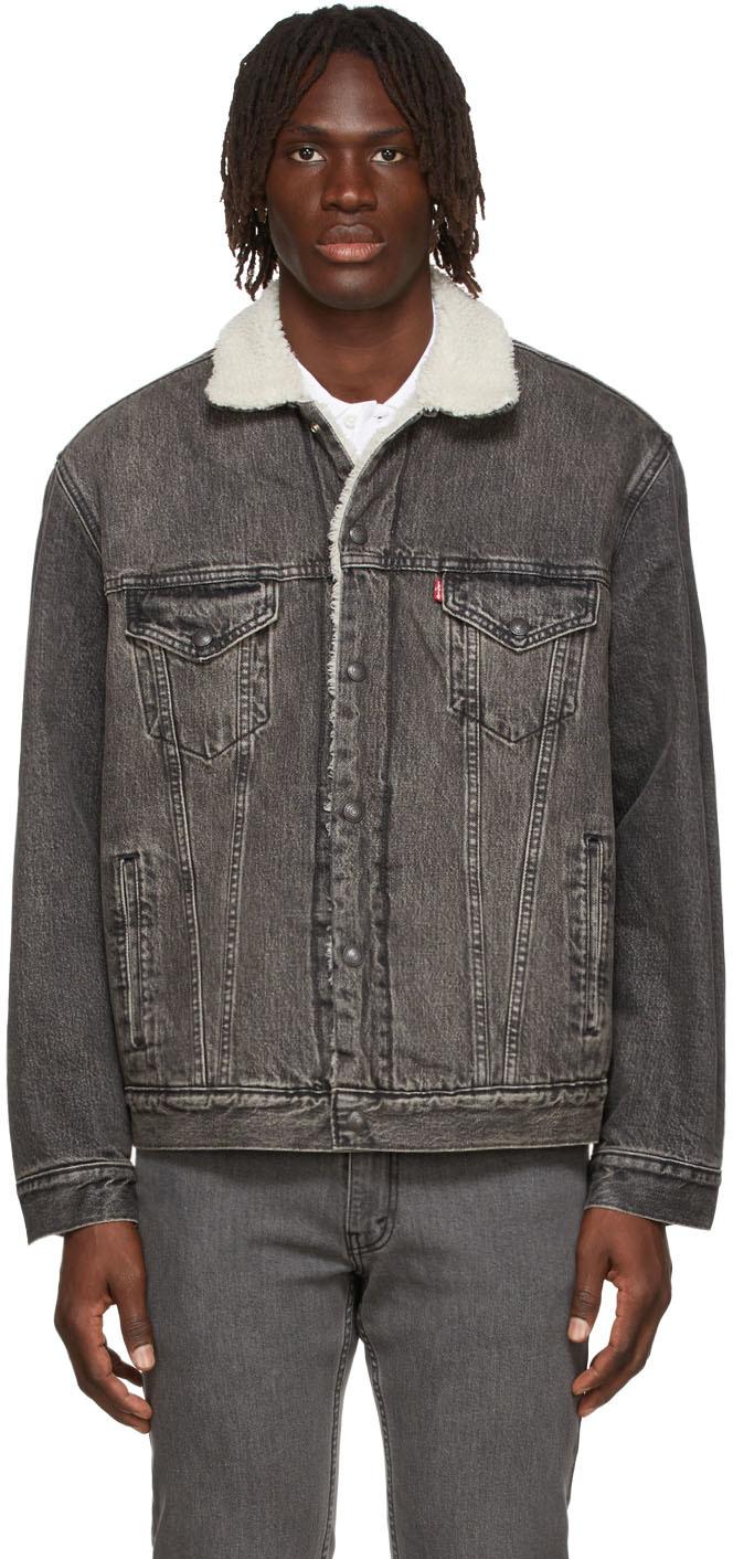 Levi's Denim Sherpa Trucker Jacket in 