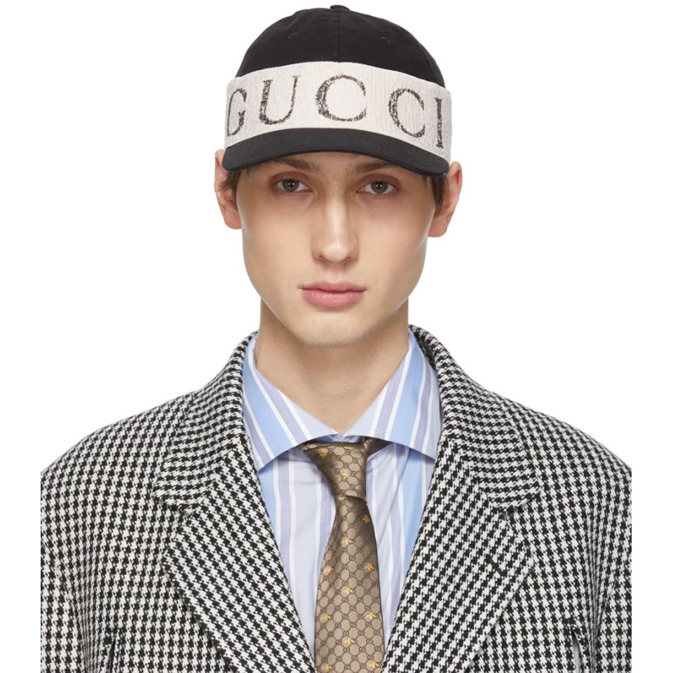 Casquette noire Logo Headband Gucci pour homme en coloris Noir | Lyst