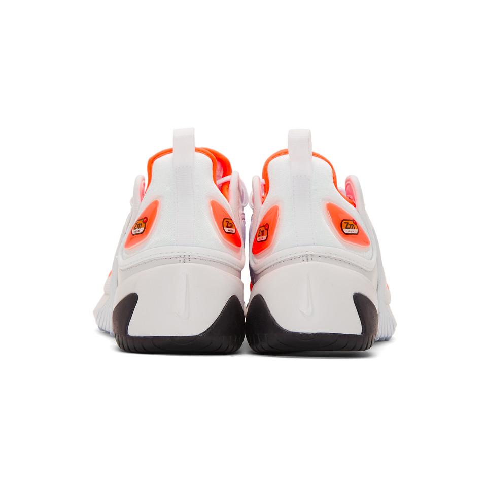 Nike Leather Off-white And Orange Zoom 2k Sneakers - Lyst