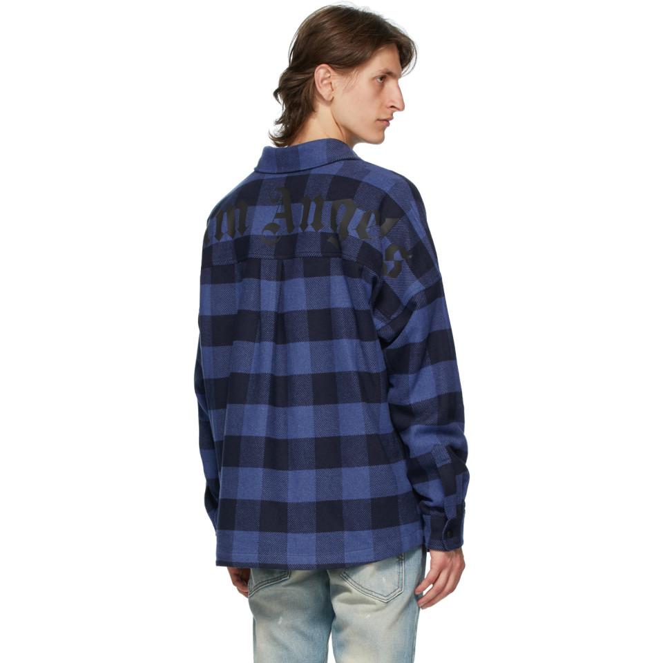 Palm Angels Logo-print Checked Cotton 