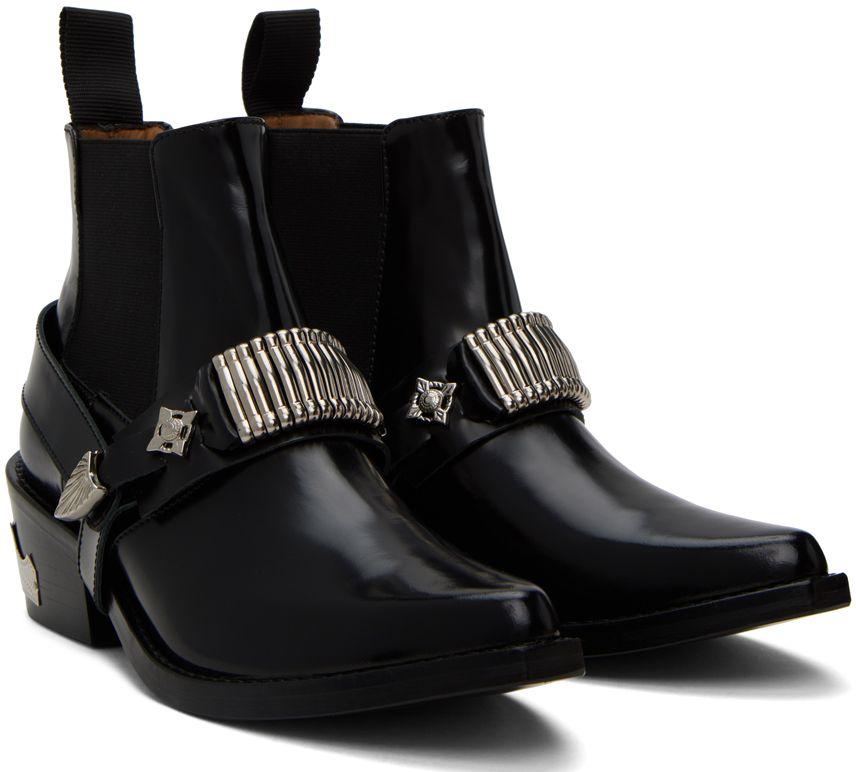 Toga Black Ankle Strap Boots | Lyst
