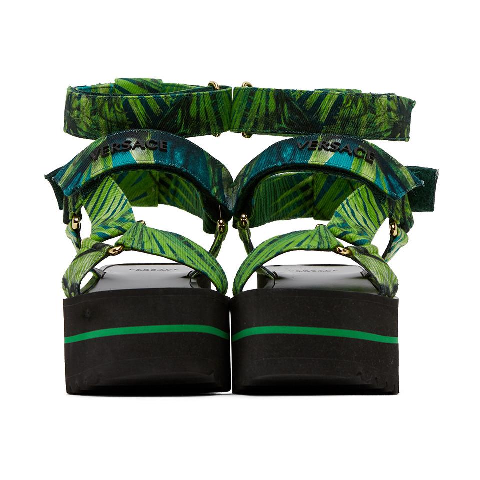 versace jungle print sandals