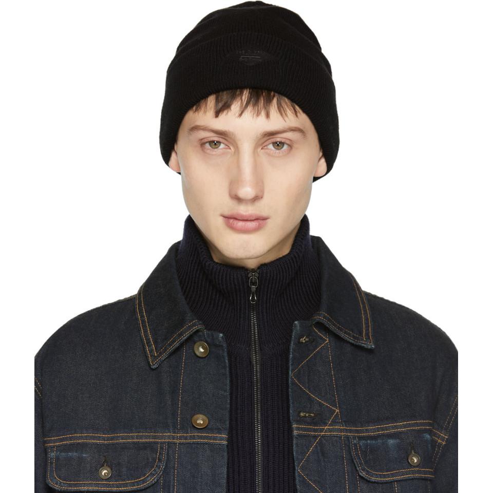 Rag Bone Wool Black Merino Addison Beanie For Men Lyst