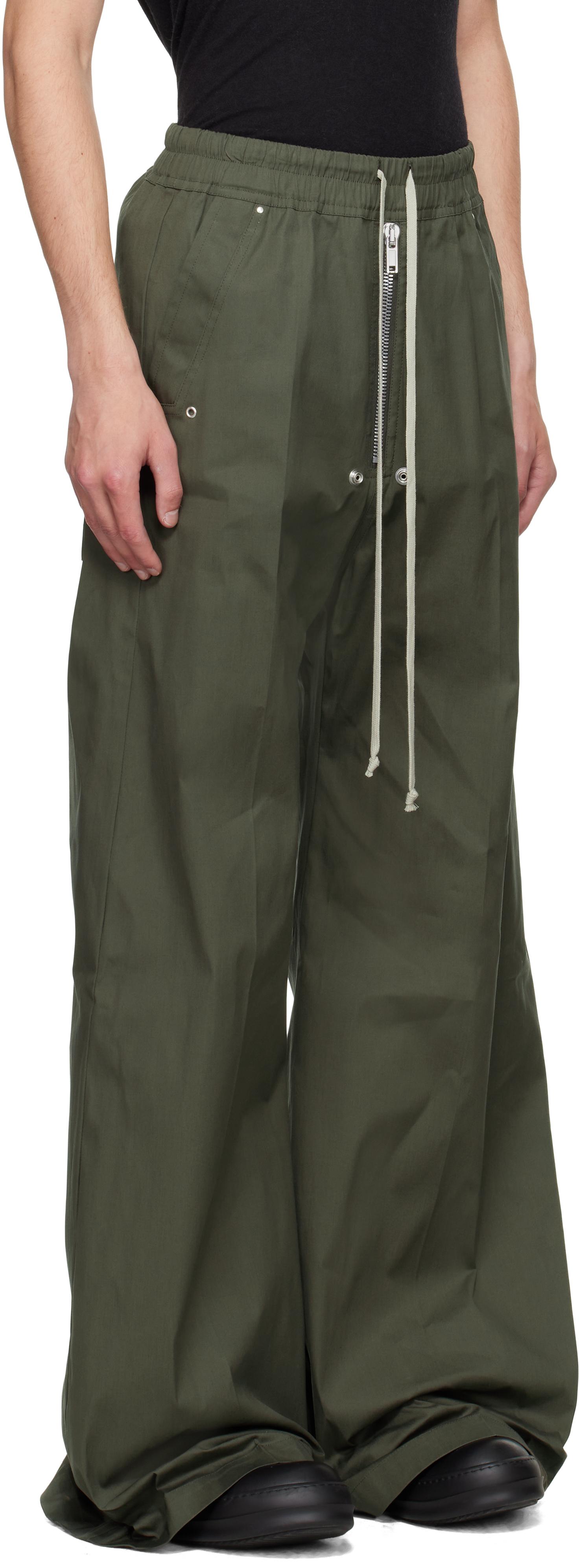 Rick Owens Khaki Concordians Wide Bela Trousers in Black for Men 