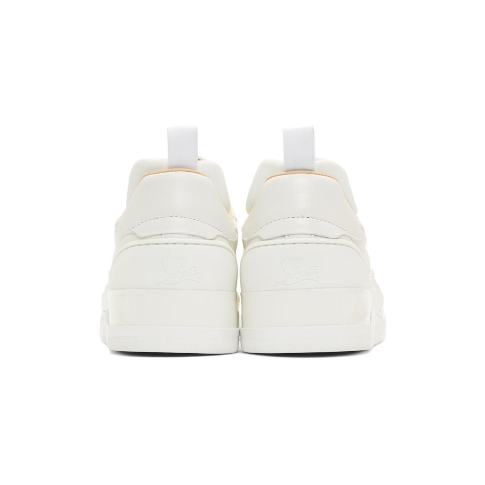 Baskets blanches Aurelien Christian Louboutin pour homme en