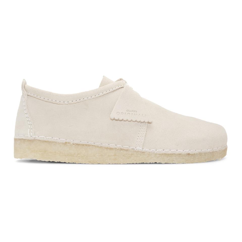 Clarks Off white Suede Ashton Derbys for Men Lyst UK
