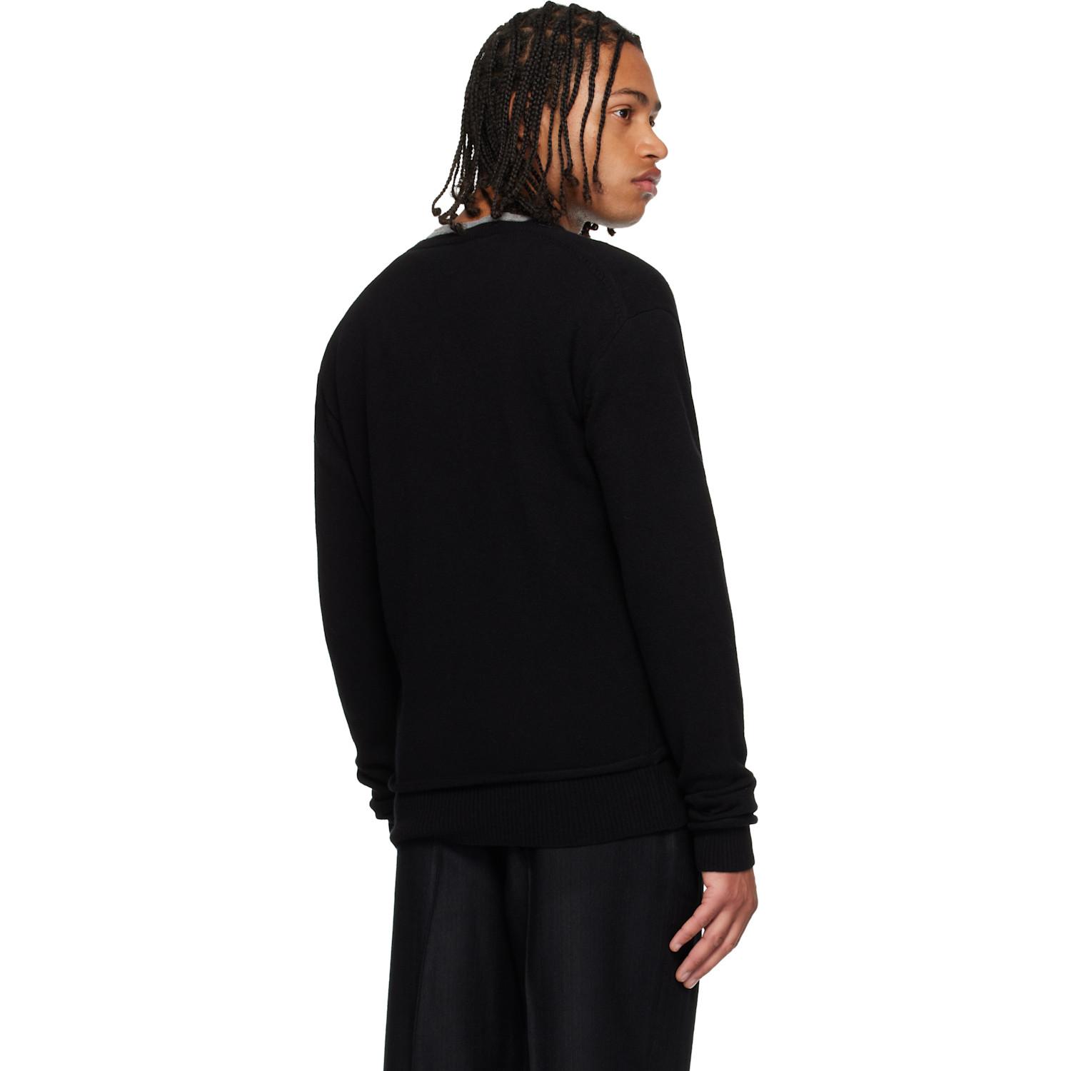 Our Legacy Parallel V-Neck Sweater in Black for Men | Lyst