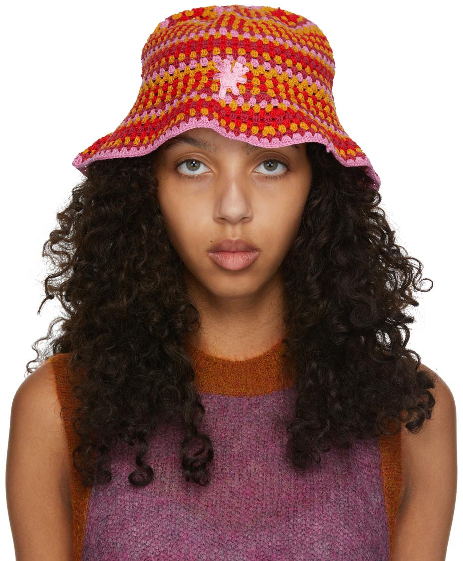 Marc Jacobs Multicolor Knit Psychedelic Hat in Red | Lyst