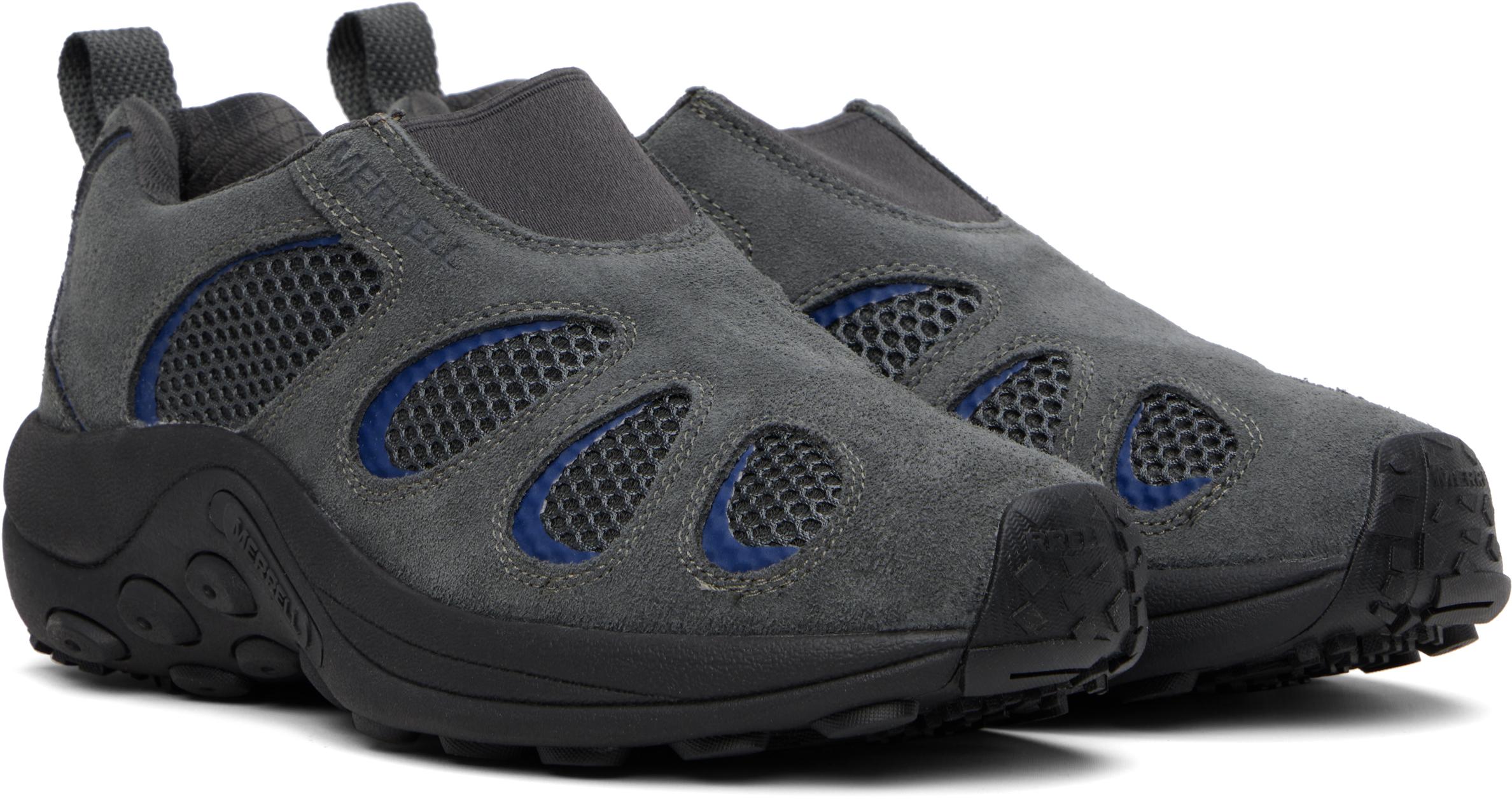 メンズ Merrell ブラック＆グレー Jungle Moc Evo Vent スリッポン 