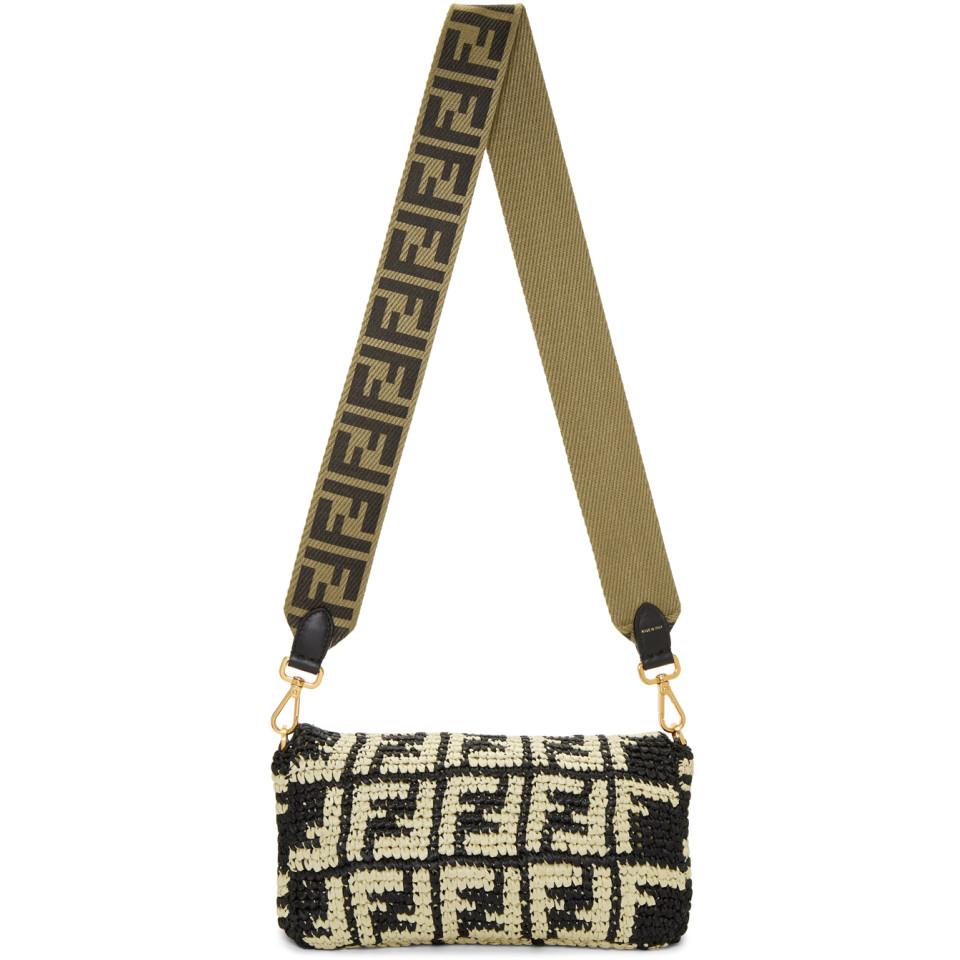 FENDI Mini Baguette Bag Woven FF Jacquard