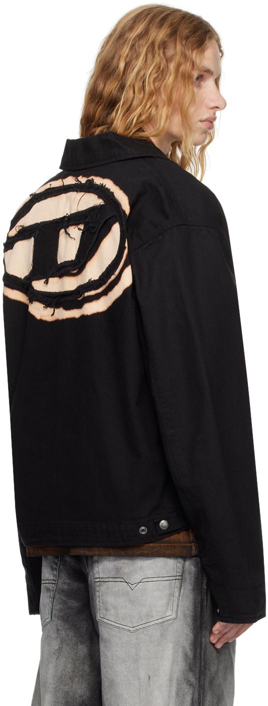 DIESEL J-Taylor-Bleach Denim Jacket in Black for Men | Lyst