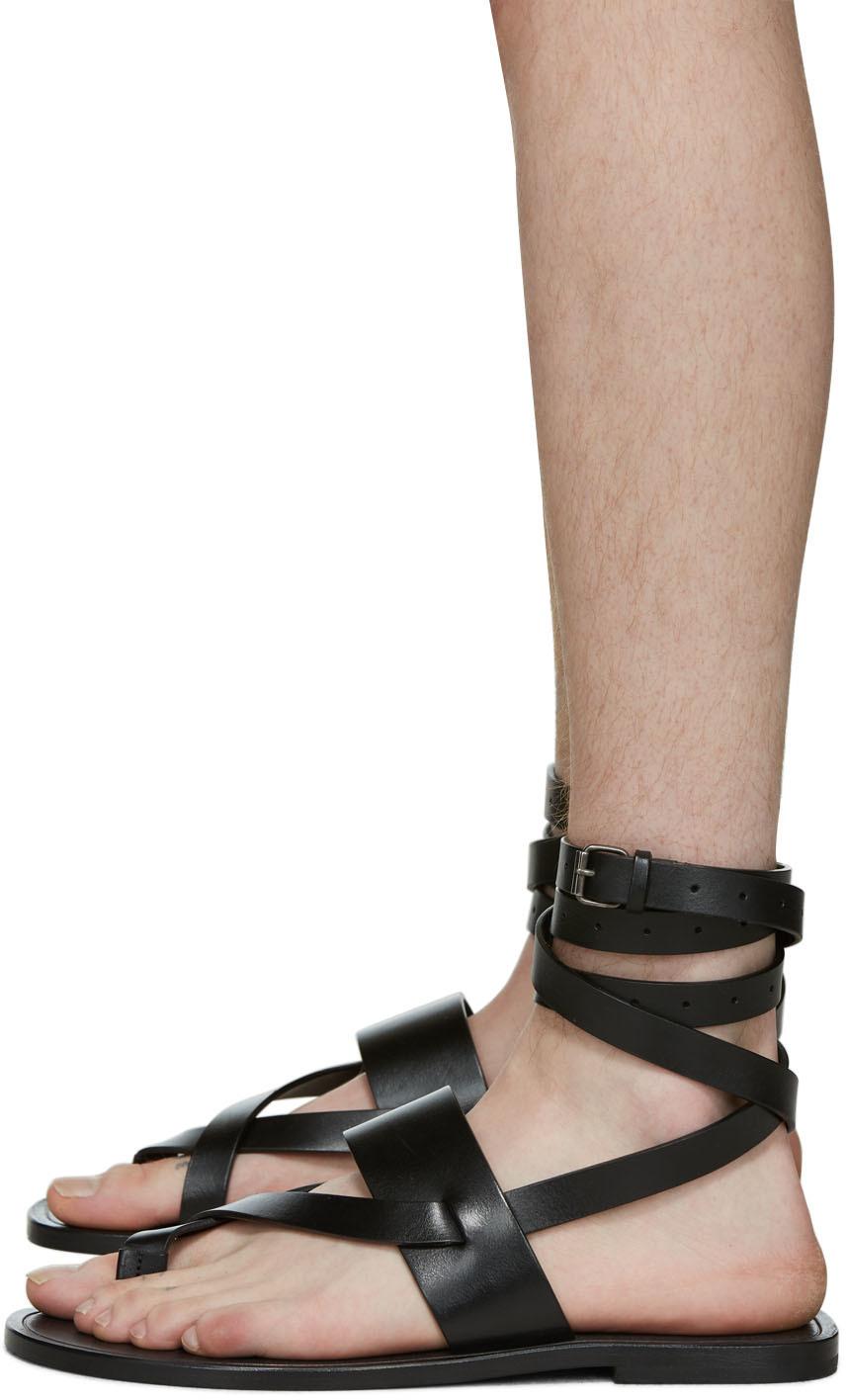 Amazon.com | YEOJOU Black Sandals Women Gladiator Sandals for Women Dressy  Toe Ring Straps Zipper Flat Women Summer Shoes Casual Dress Size 7 | Flats