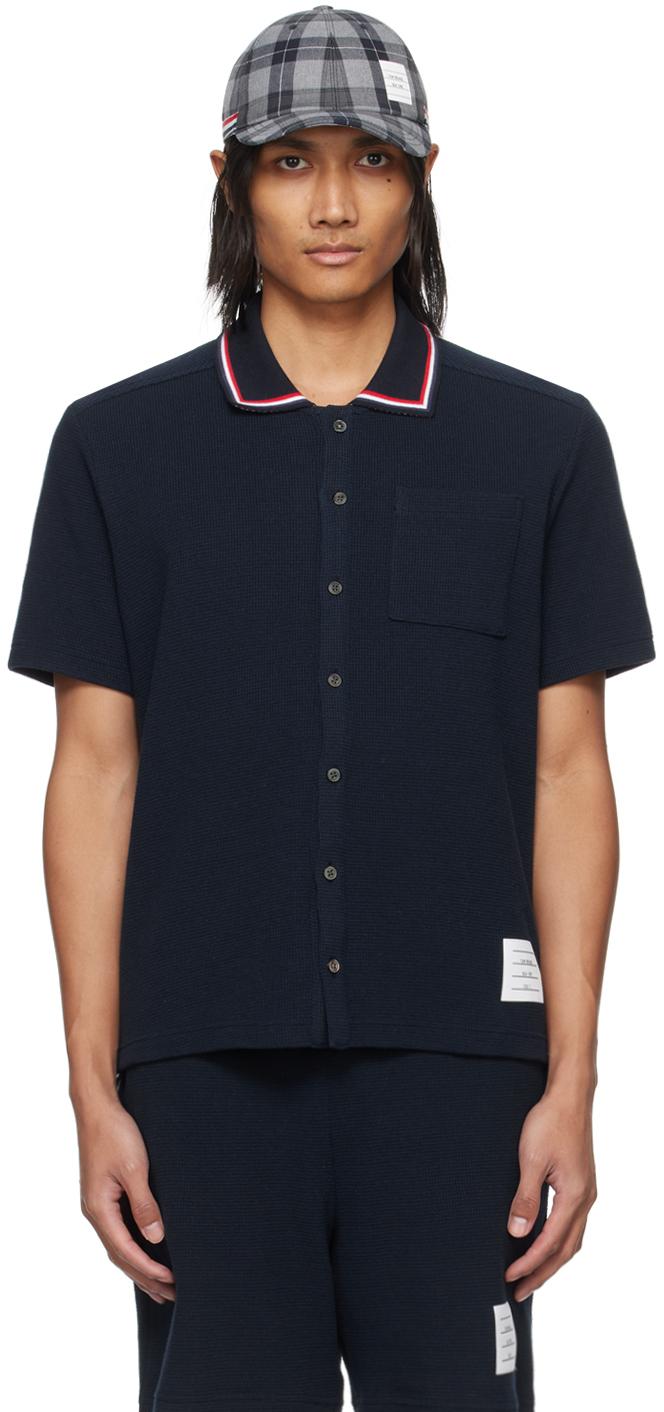 Thom Browne メンズ ブルー Thom E ネイビー テクスチャード 