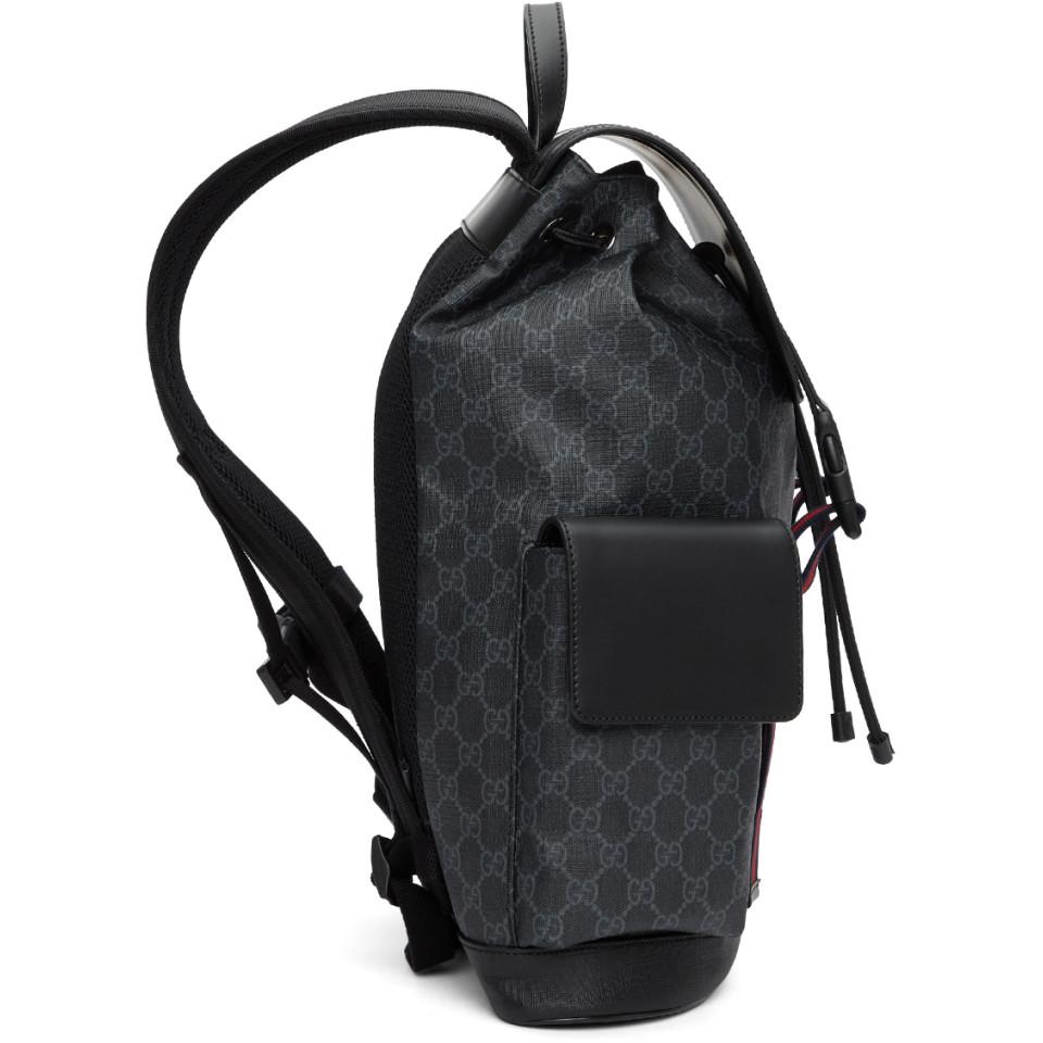 black soft gg supreme backpack