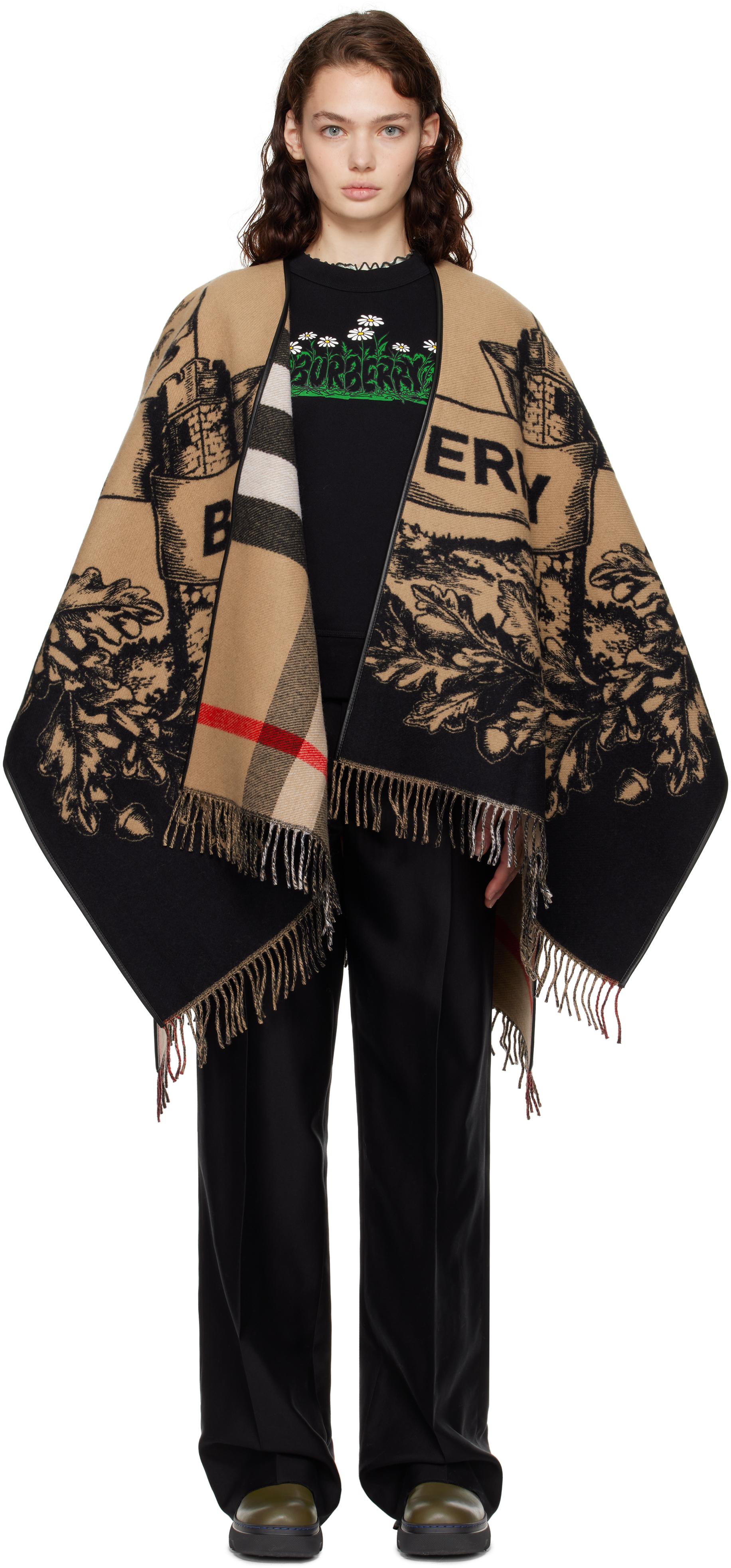 Burberry ベージュ リバーシブル ポンチョ 【公式通販】