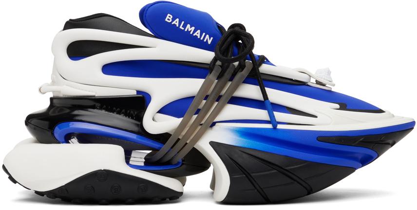 Balmain メンズ ブルー Unicorn スニーカー スニーカー