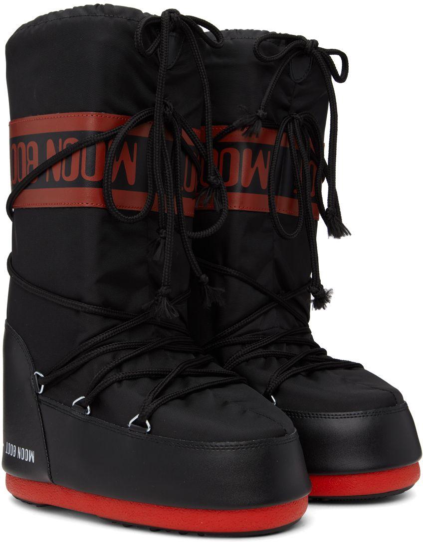 Moon Boot Black & Red Stranger Things Upside Down Boots for Men | Lyst