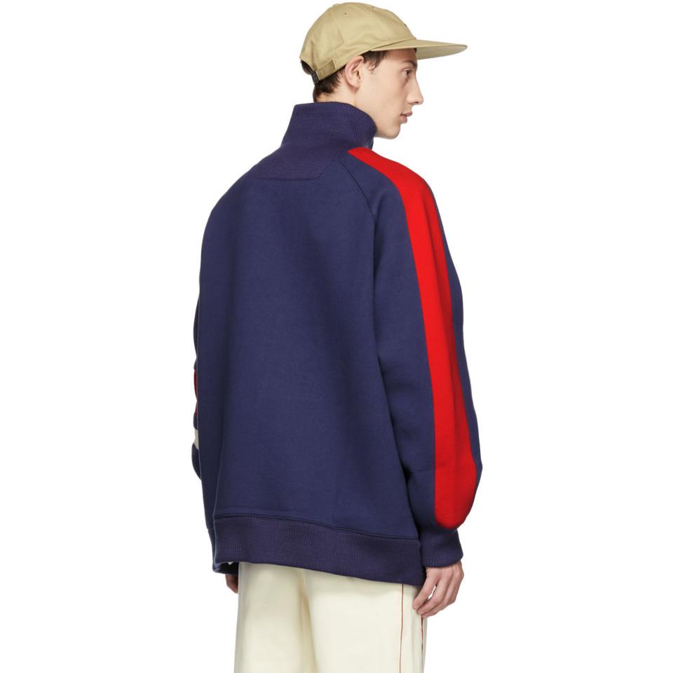 Download ADER error Navy Mock Neck Sweatshirt in Blue for Men - Lyst