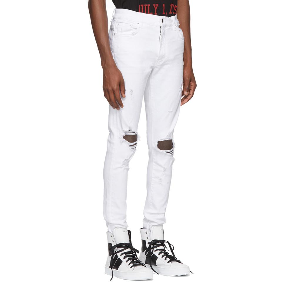 amiri white jeans