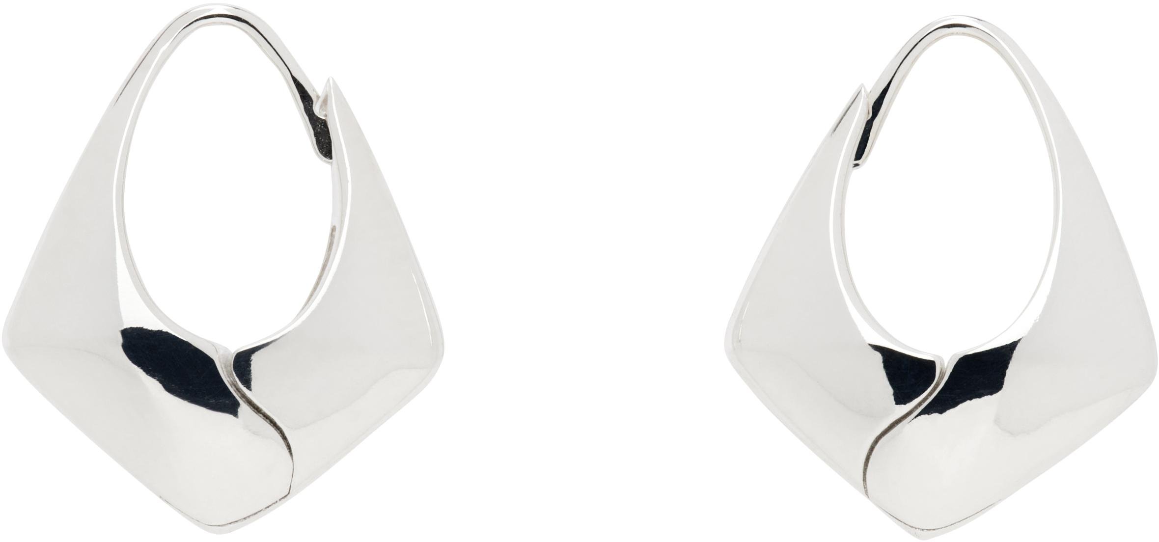 Sophie Buhai Large Pyramid Hoop Earrings in Black | Lyst UK