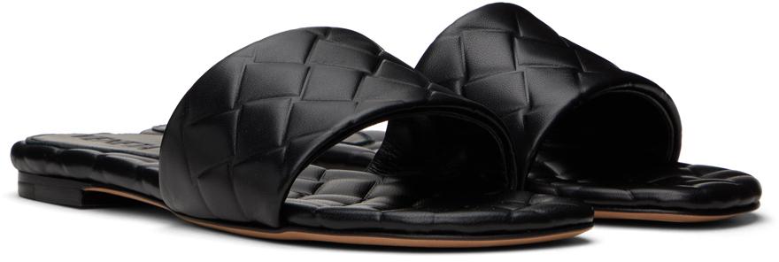 Bottega Veneta レディース ブラック Amy サンダル フラットシューズ