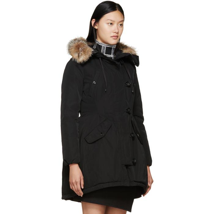 Moncler Black Down Ariette Coat | Lyst