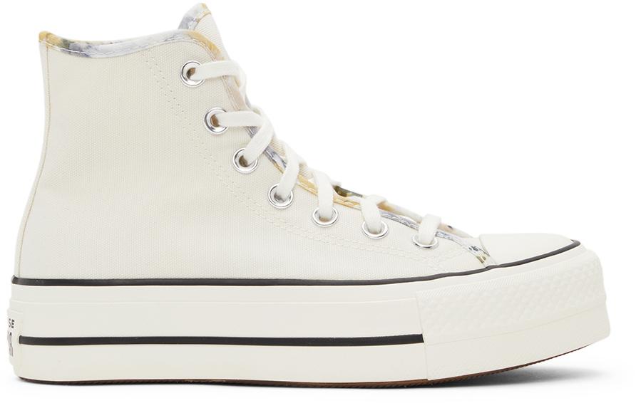 Baskets chuck taylor all star lift hi cassé Toile Converse en coloris Blanc  - Lyst