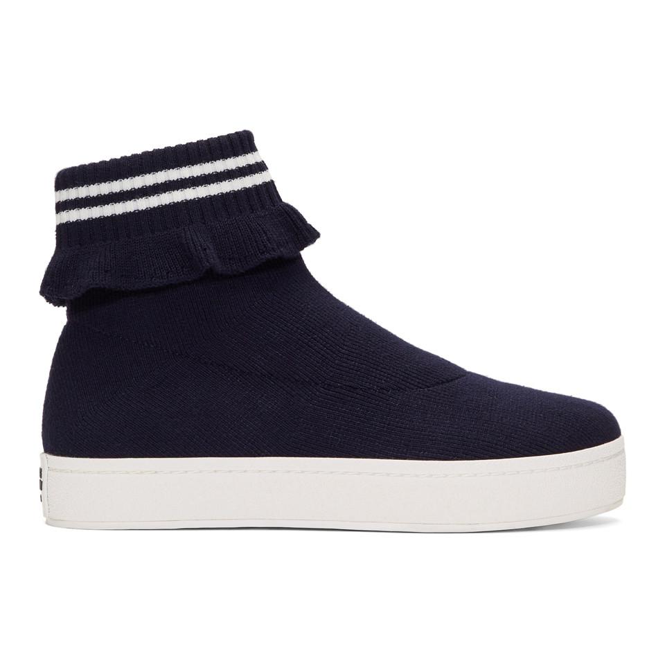 Lyst - Opening Ceremony Navy Bobby High-top Slip-on Sneakers in Blue ...