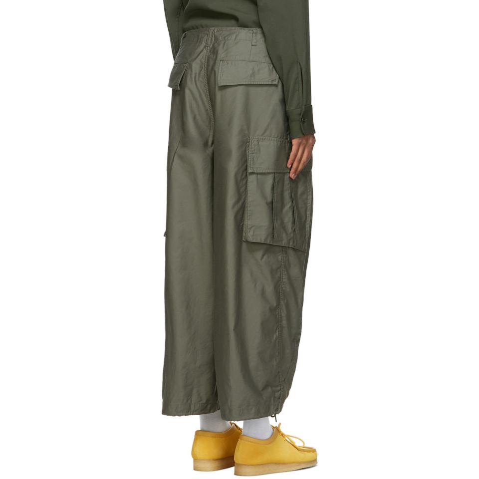 Needles Green Twill Hd Cargo Trousers for Men | Lyst