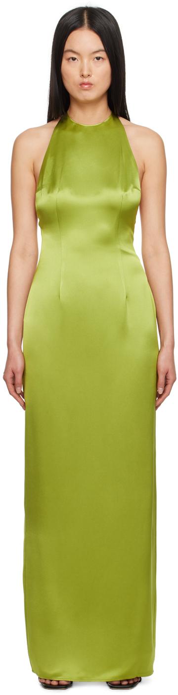 STAUD レディース グリーン ーン Janet マキシドレス ワンピース 