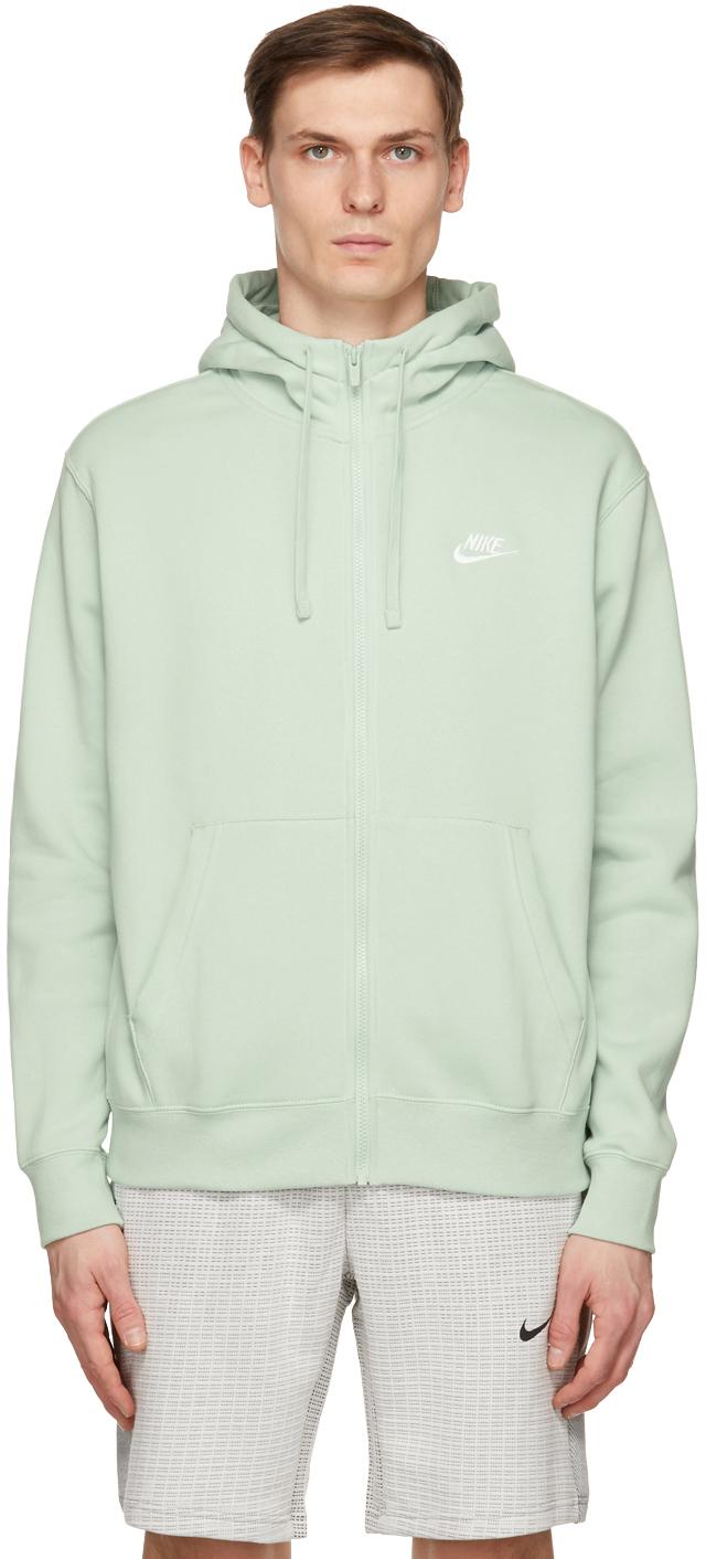 Nike Fleece Sportswear Club Full-zip Hoodie in Green for Men | Lyst