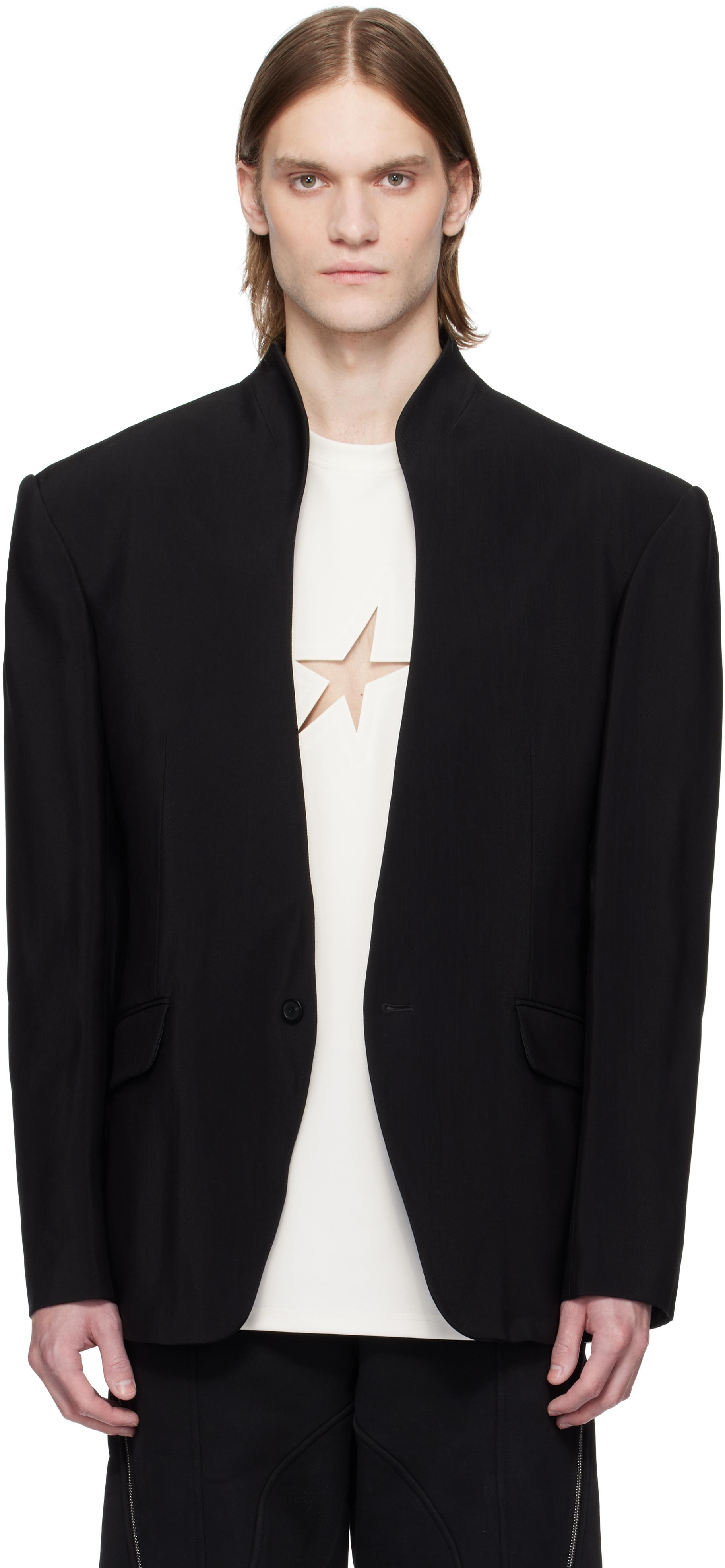 mugler  テーラードジャケット　46 ハンガー付き Thierry Mugler Leather Jacket