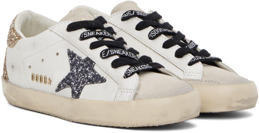 スニーカー GOLDEN  BLACK AND WHITE LEATHER SUPER STAR SNEAKERS Golden Goose Super-Star Leather Sneakers | Saks Fifth Avenue