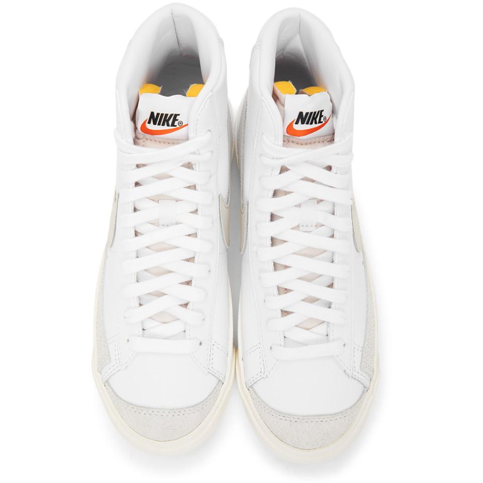 Nike Leather White And Beige Blazer Mid 77 Vintage Sneakers for Men - Lyst