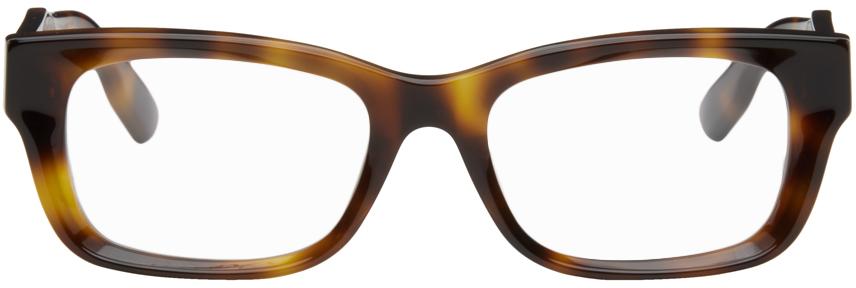 Gucci レディース ブラック トータスシェル スクエアメガネ サングラス
