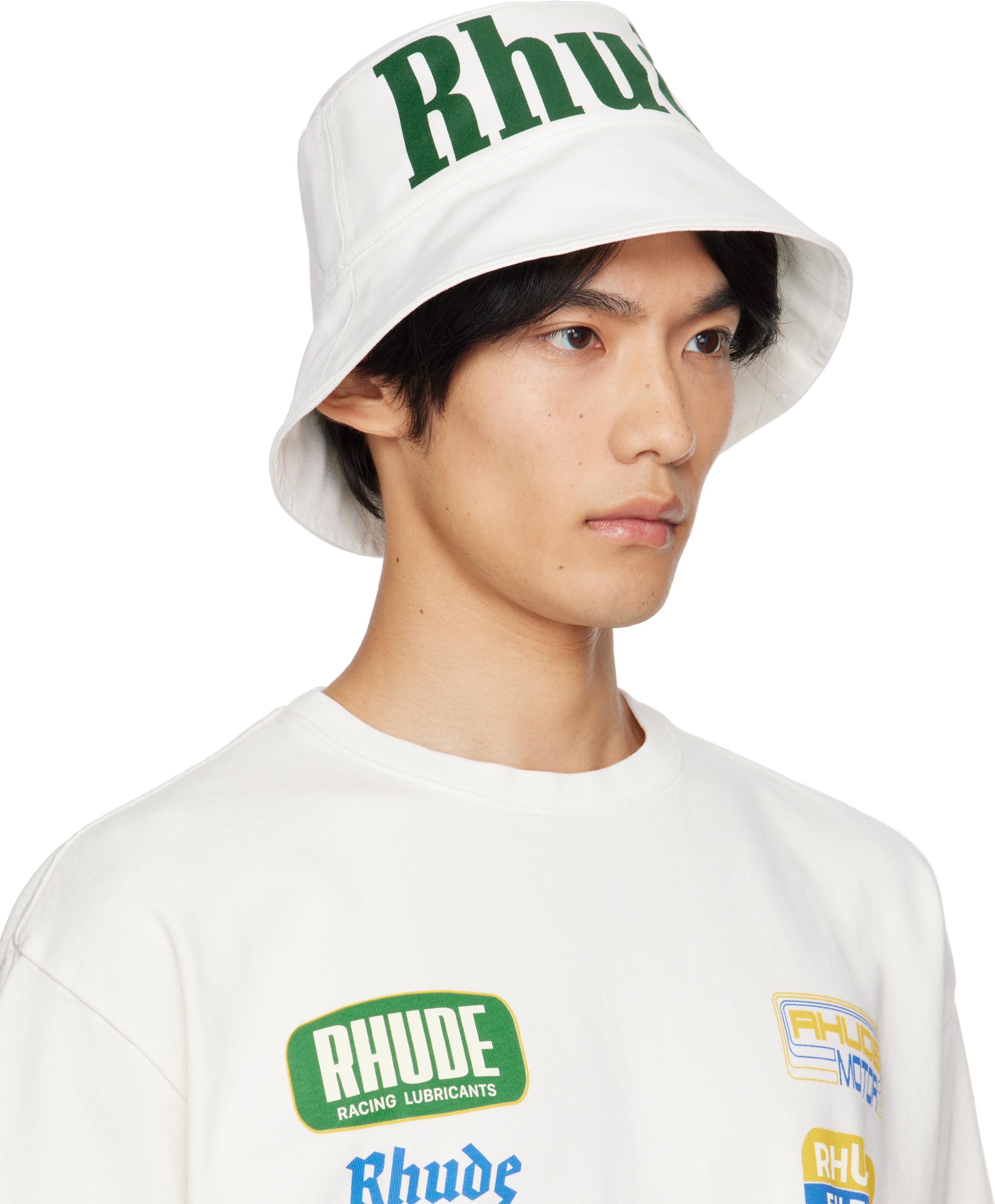 【RHUDE】アメリカ製ロゴ刺繍5パネルキャップ　レッド×グリーン RHUDE】アメリカ製ロゴ刺繍5パネルキャップ レッド×グリーン メンズ