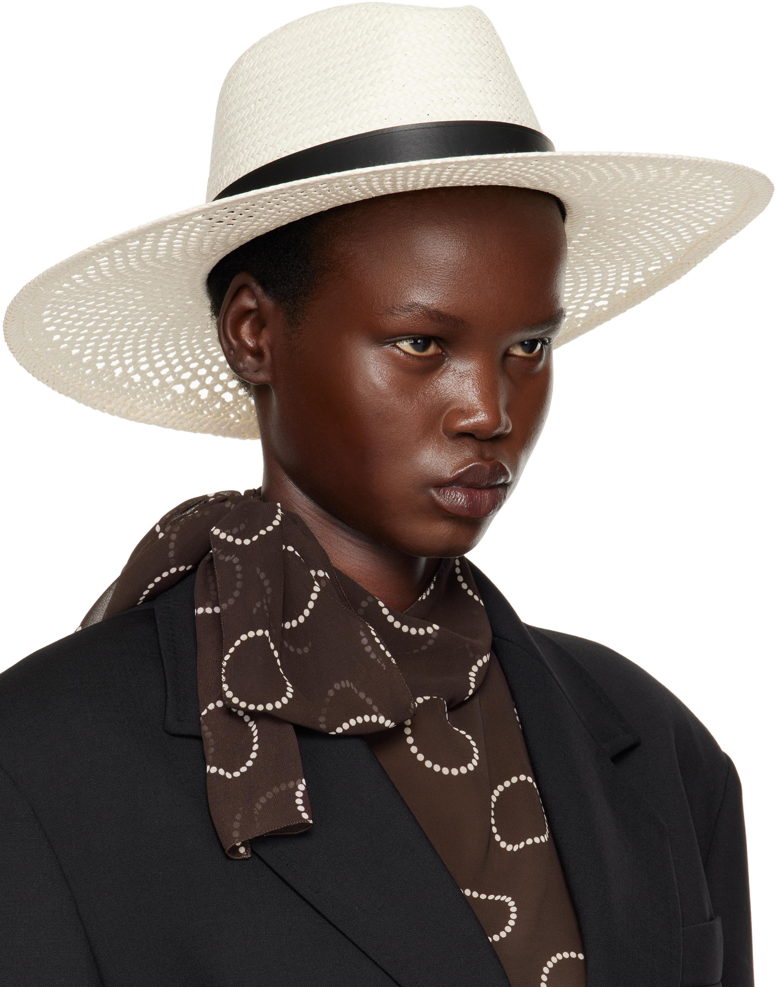 ハット Max Mara Rodesia Fedora Hat In Straw Straw hat, sand | 