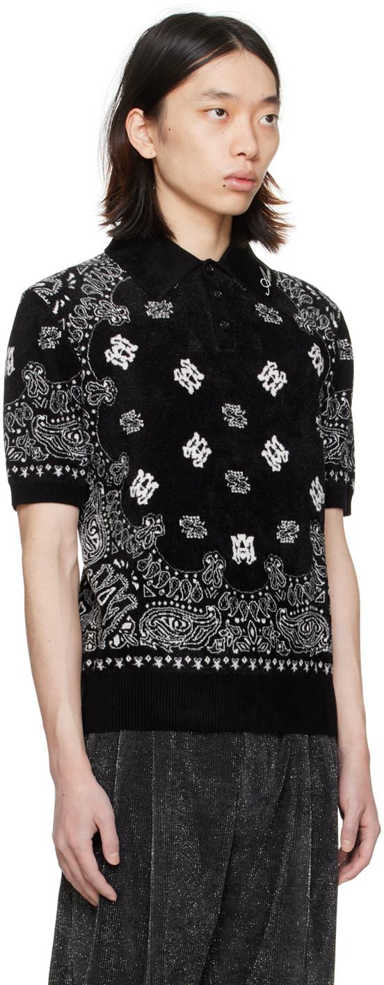 Amiri Bandana Print Polo Shirt in Black for Men | Lyst Canada