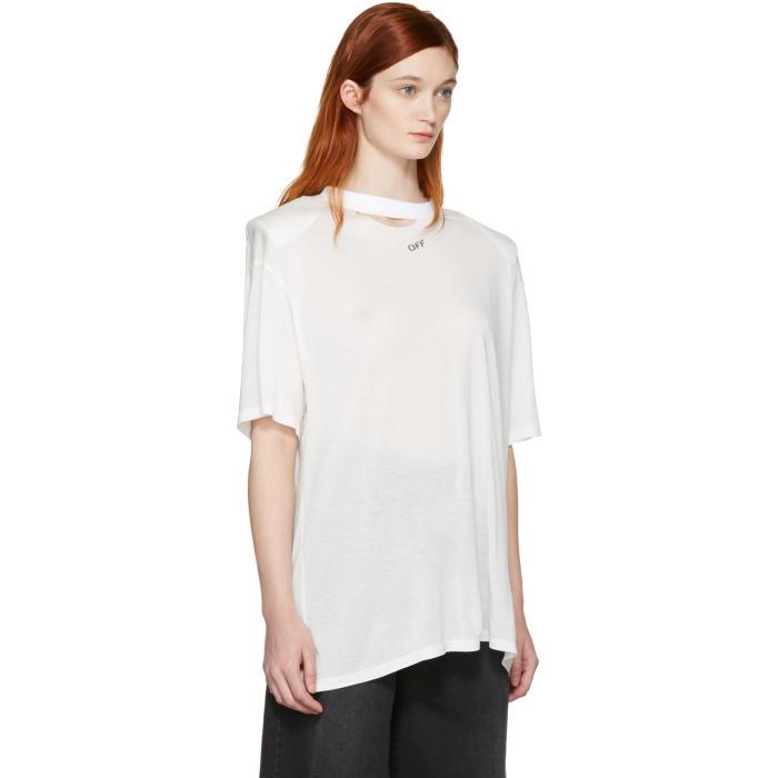 shoulder pad white t shirt