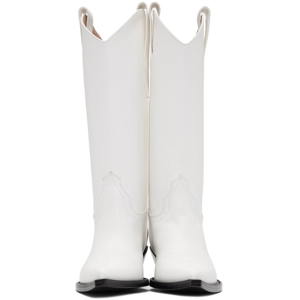 white tall cowboy boots