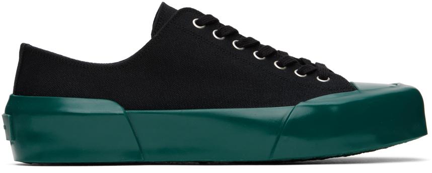Jil Sander メンズ ブラック バルカナイズ スニーカー スニーカー