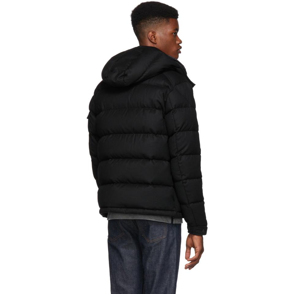 Moncler Wool Black Down Montgenevre Jacket for Men - Lyst
