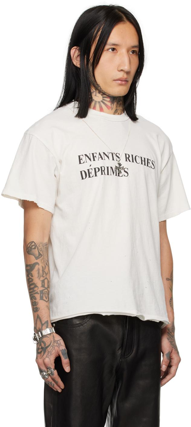Enfants Riches Deprimes Off- Printed T-shirt in White for Men