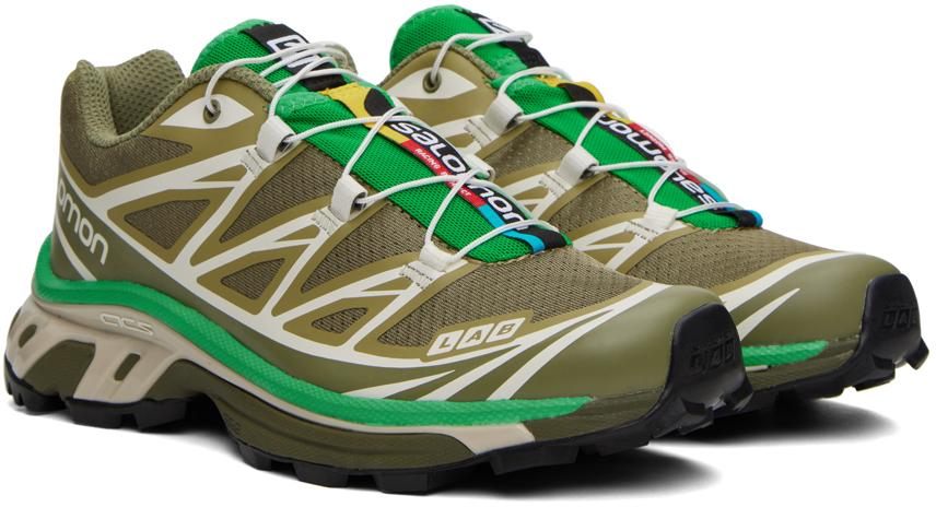 Salomon Khaki Xt-6 Sneakers in Green | Lyst