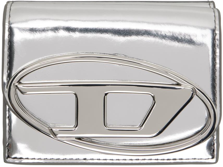 DIESEL レディース メタリック シルバー 1dr Tri Fold Coin Xs Ii 財布  