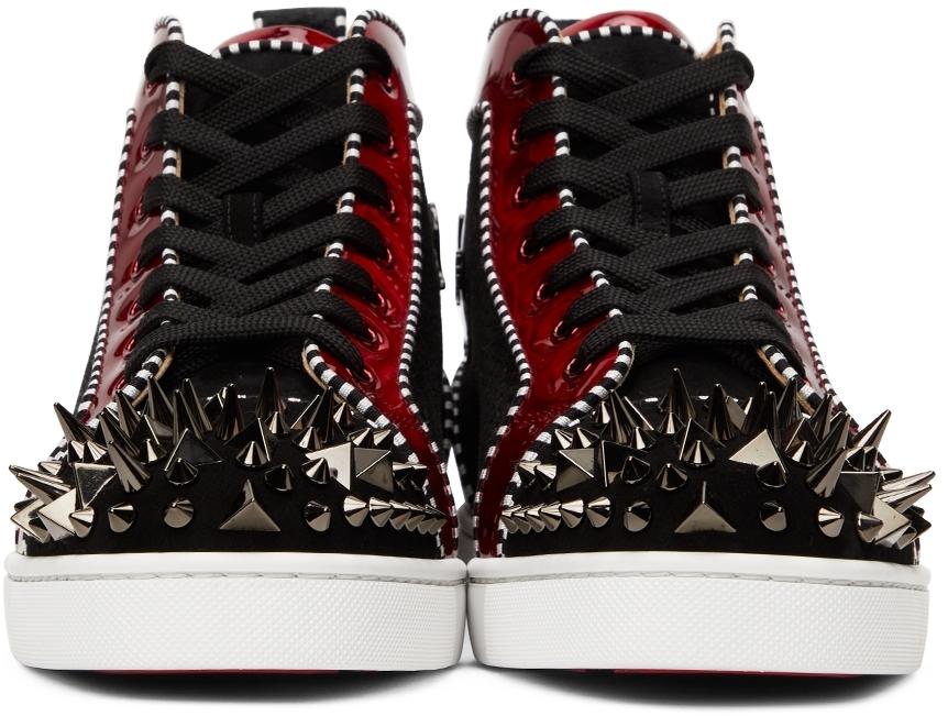 Christian Louboutin Black Lou Pik Pik Orlato High Sneakers for Men | Lyst