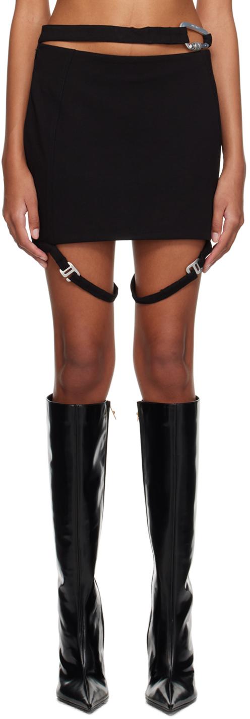 【関税込み】HELIOT EMIL ブラック アシンメトリ ミニスカート HELIOT EMIL Asymmetric Wrap Miniskirt | Black | FARFETCH JO