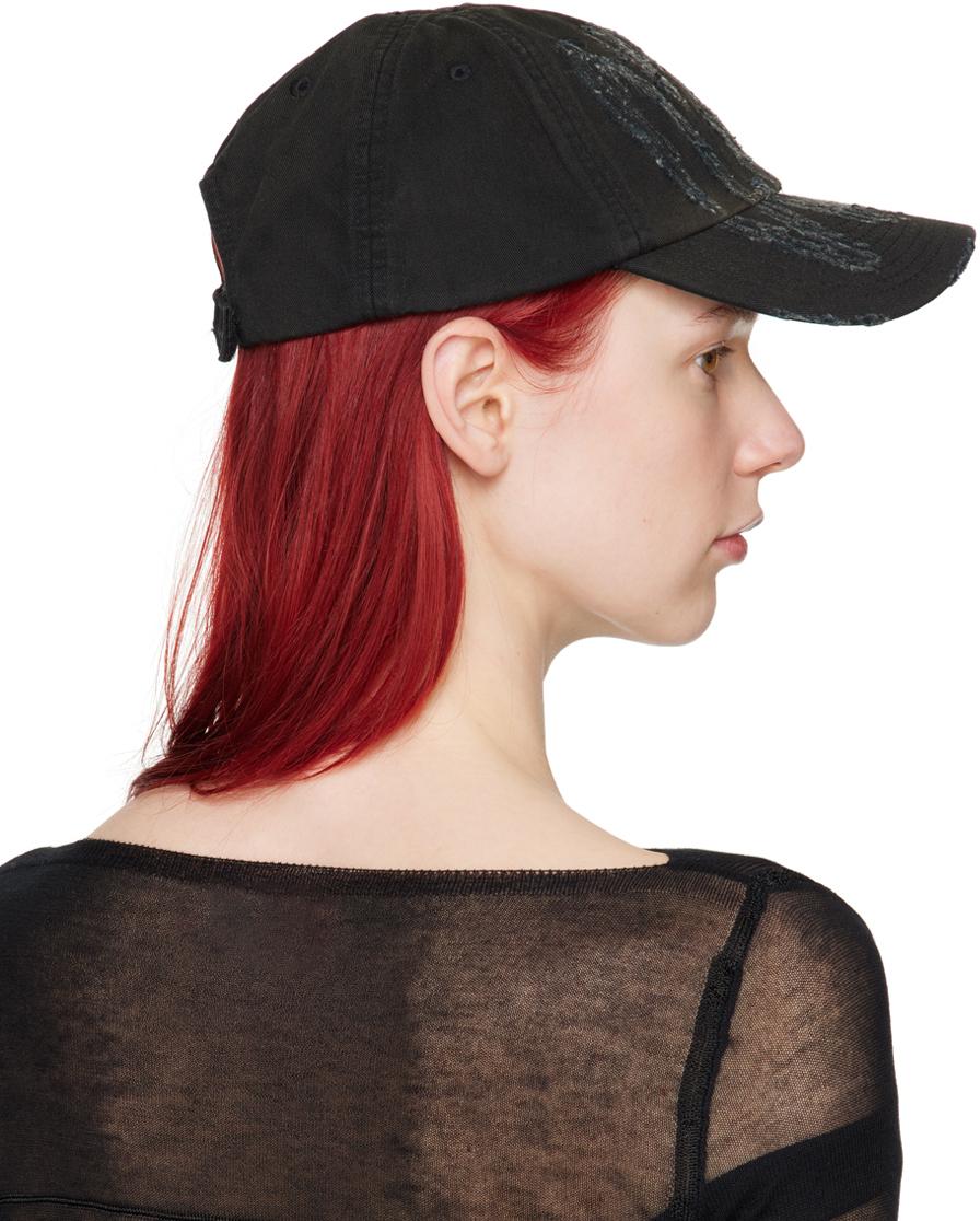 032c キャップ WASHED BLK 032c Crisis distressed-logo Cap | Black | FARFETCH