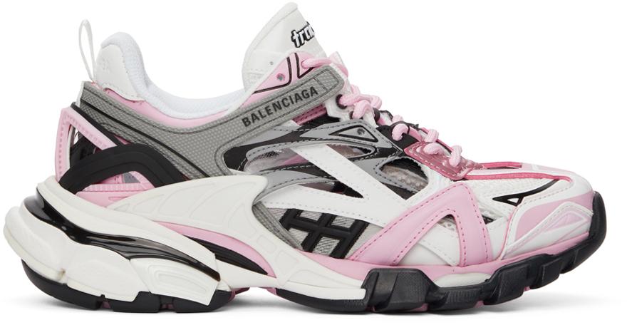 Balenciaga Pink & Grey Track 2.0 Sneakers in Gray | Lyst